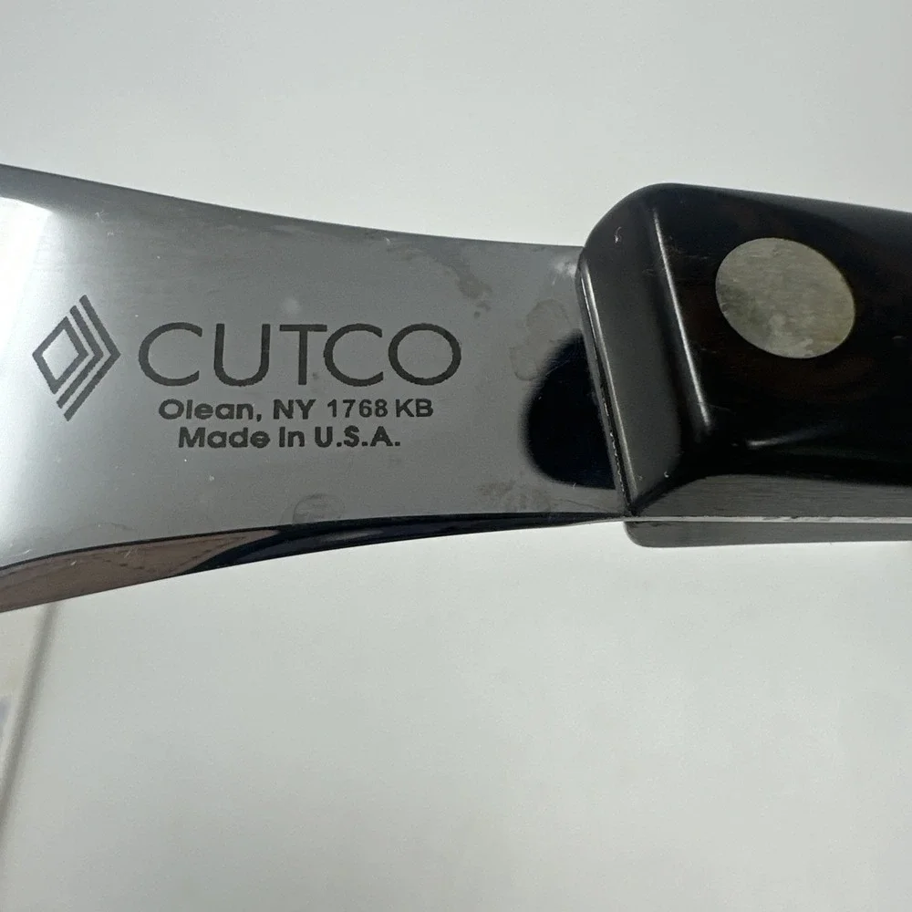CUTCO 1768 KB Spatula Butter Spreader Knife Cutlery Classic Brown Handle USA